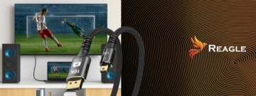 КАБЕЛЬ MINI DisplayPort Ultra — DP 2.1 16K 8K 4K @ 240 Гц THUNDERBOLT 3M