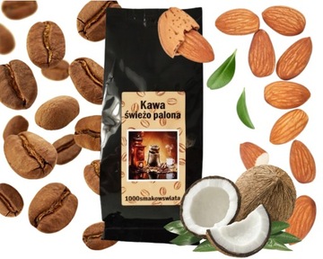 Kawa aromatyzowana KOKOSOWO - MIGDAŁOWA 100g kokos migdał ziarnista mielona