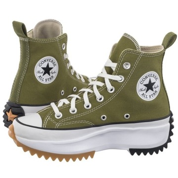 Buty Sneakersy Trampki Damskie Converse Run Star Hike Hi Zielone