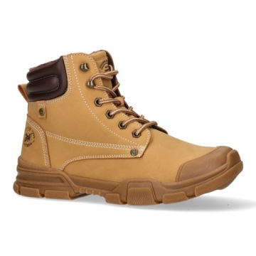 TREKKINGI TRAPERY MODNE BUTY ZIMOWE AMERICAN CLUB ES196 OCIEPLANE CAMEL 39