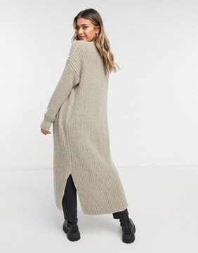 TOPSHOP SWETER DŁUGI DAMSKI BRĄZOWY 40/42 1UFL