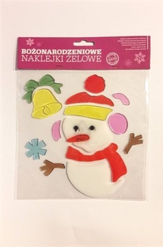 BOŻONARODZENIOWE NAKLEJKI ŻELOWE NA OKNO / SZYBE