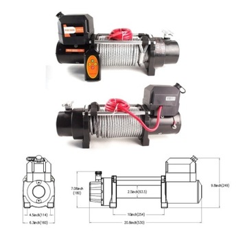 ЛЕБЕДКА ДЛЯ ЭВАКУАТОРА PRESKO 12000 5.5T 12V OFFROAD