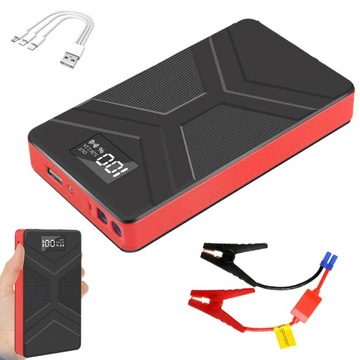 BOOSTER ROZRUCH 30000mAh JUMP STARTER BOOSTER 12-16V +KLEMY