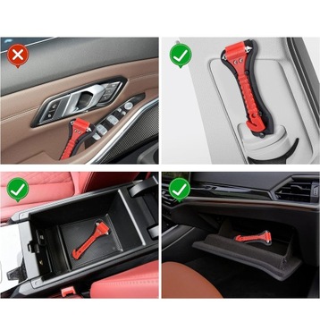 БЕЗОПАСНЫЙ МОЛОТОК, ОКОННЫЙ МОЛОТОК И ОТРЕЗАТЕЛЬ ДЛЯ РЕМНЕЙ БЕЗОПАСНОСТИ