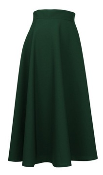 ЮБКА МИДИ БЛОКНО-ЗЕЛЕНАЯ 38 М