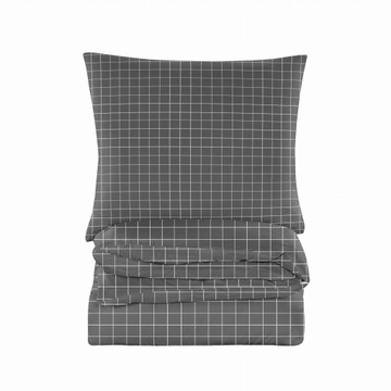 Komplet pościeli bawełnianej 160x200 kratka, zestaw do sypialni na łóżko
