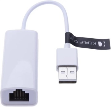 Keple Adapter Ethernet USB 2.0 sieciowy LAN do RJ45 kompatybilny z Windows,