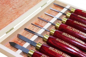 HOLZMANN Dłuta tokarskie HSS micro 8szt w walizce