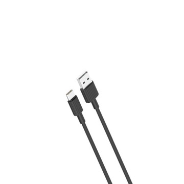 MOCNY UNIWERSALNY KABEL USB TYP C 2,4A CZARNY XO