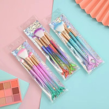 КИСТИ ДЛЯ МАКИЯЖА «РУСАЛОЧКА» НАБОР КИСТЕЙ ДЛЯ МАКИЯЖА, 4 шт.