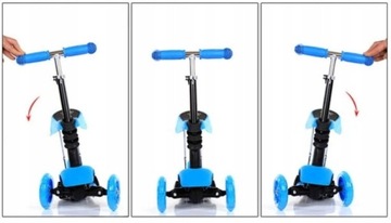 HULAJNOGA BALANSOWA 5w1 BIEDRONKA JEŹDZIK TRÓJKOŁOWA LED NIEBIESKA