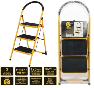 DRABINA TRZYSTOPNIOWA ROZKŁADANA VOREL 17733