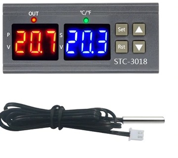 REGULATOR TEMPERATURY STEROWNIK SONDA STC3018 230V