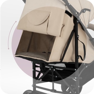 Ходунки-зонтики - MoMi AKIRA BEIGE - СУМКА ИЗ ФОЛЬГИ MOSQUITO BASKET