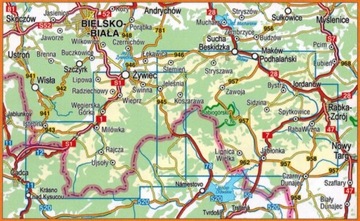 БЕСКИД СЛЕНСКИ ЖИВЕЦКИ МАЛЫ КАРТА ЛАМИНИРОВАННАЯ x 3 КОМПАСА НАБОР