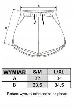 Szorty Krótkie Spodenki Dresowe Damskie Wzory Wygodne Wiązane MORAJ L/XL