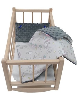 KOŁYSKA DREWNIANA dla lalek + POŚCIEL - PRODUCENT.