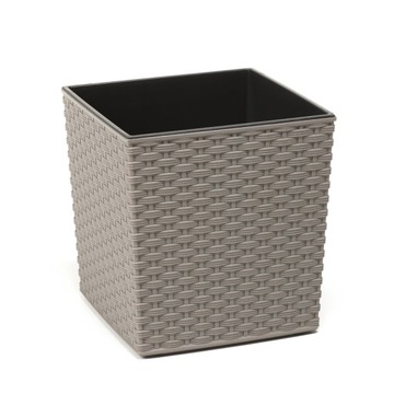 Doniczka Juka ECO 19 cm rattan szara 105/169-1