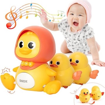 Интерактивная музыкальная игрушка-уточка для ползания детей.
