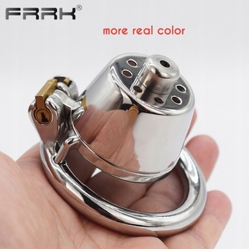 FRRK Маленькая мужская клетка для члена целомудрия с устройством