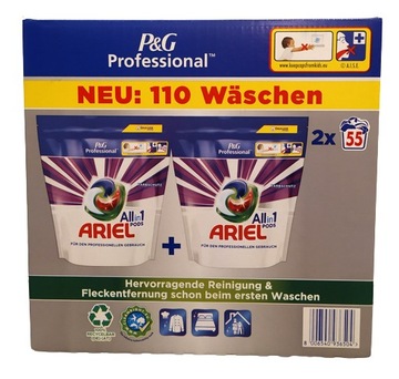 Ariel Professional 3w1 kapsułki do prania tkanin kolorowych kolor 110 szt