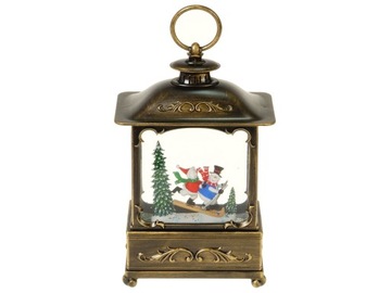 РОЖДЕСТВЕНСКИЙ ФОНАРЬ СВЕТОДИОДНЫЙ МУЗЫКАЛЬНАЯ ШКАТУЛКА ФОНАРЬ УКРАШЕНИЕ НА ПОДАРОК