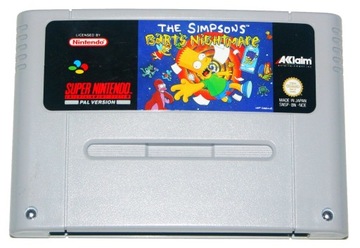 The Simpsons Barts Nightmare Super Nintendo - SNES
