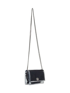 Alexander McQueen torebka shopper srebrny