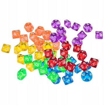 60 . Zestaw kości D10 do gry w D&D RPG i