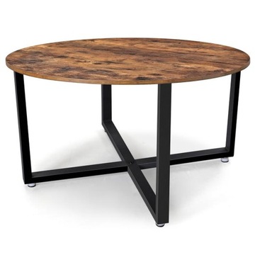 Stolik Songmics Vasagle okrągły 88 x 88 x 47cm dąb dziki