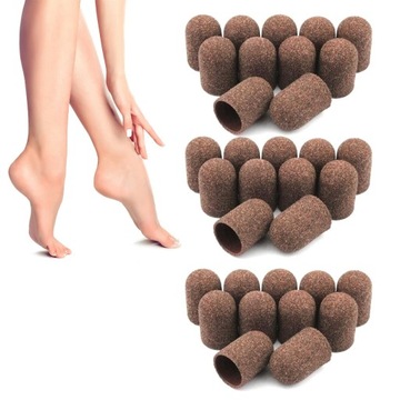 100x KAPTURKI ŚCIERNE frez do pedicure 16mm #80