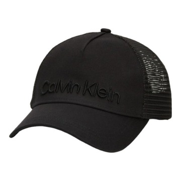 CALVIN KLEIN CZAPKA Z DASZKIEM CALVIN EMBROIDERY TRUCKER CZARNA