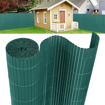 Aufun Ogrodzenie zniszczone PCV do ogrodu i balkonu 160x300cm - Bambus