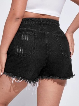 SHEIN SPODENKI PLUS SIZE JEANSOWE CZARNE 46 ŁJB