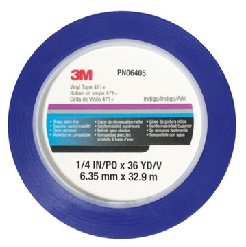 3M 06405 Taśma Maskująca 471+ Cienkoliniowa 6,35mm x 32,9m Vinyl Tape