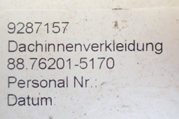 ВНУТРЕННЯЯ ОБШИВКА КРЫШИ MAN TGX