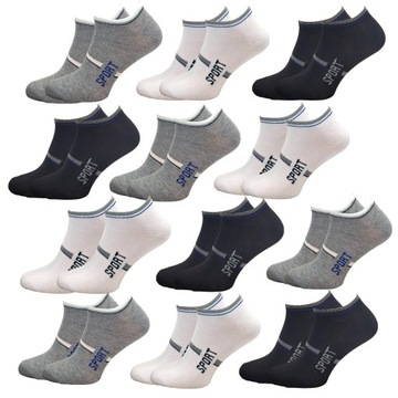 12x skarpety stopki męskie bambusowe niskie sport ZDROWOTNE krótkie 40-43
