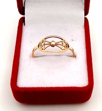 Złoty pierścionek Ażurowy PR.583 W:1,40gr R.16 .