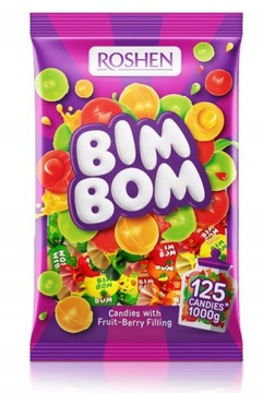 CUKIERKI BIM BOM NADZIEWANE KARMELKI ROSHEN 1KG