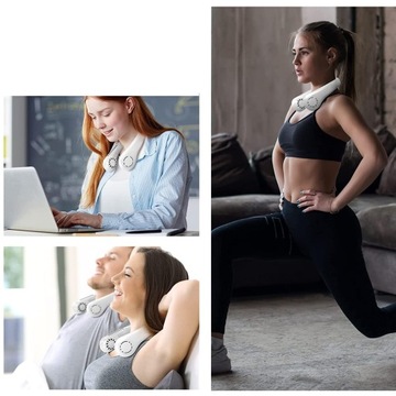 ПОРТАТИВНЫЙ ШЕЙНЫЙ USB-ВЕНТИЛЯТОР С РЕГУЛИРУЕМОЙ СКОРОСТЬЮ, 3000 МАЧ