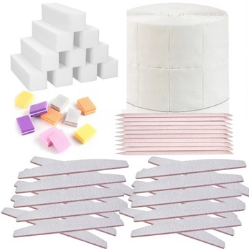 Набор для ногтей 50+500 бесплатная пилка, блок, ватная палочка