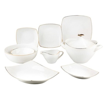 Serwis obiadowy dla 6 osób porcelana MariaPaula Moderna Gold 24 el.