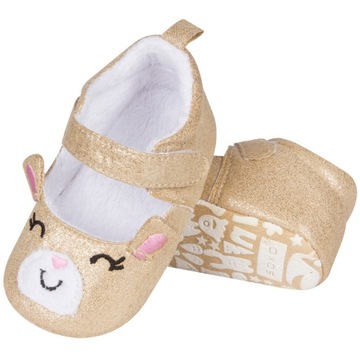 CIEPŁE KAPCIE DZIEWCZĘCE BALETKI DLA DZIECI SOXO BABY SHOWER ROZ. 18-19