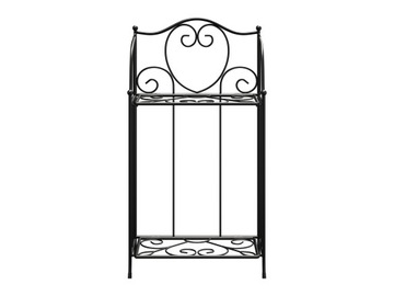 ПОЛКА ДЛЯ ЦВЕТОВ, черная металлическая складная подставка для цветов, балкон, терраса, садовый домик