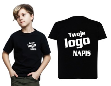 Koszulka z WŁASNYM nadrukiem logo tekst 94/104cm