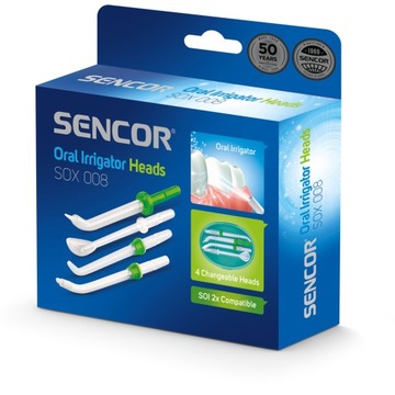 Końcówki do irygatora Sencor SOX 008 4 Kształty