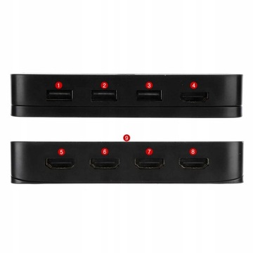 KVM-переключатель HDMI 4x1 Переключатель 3xUSB +4 КАБЕЛЬ HDMI