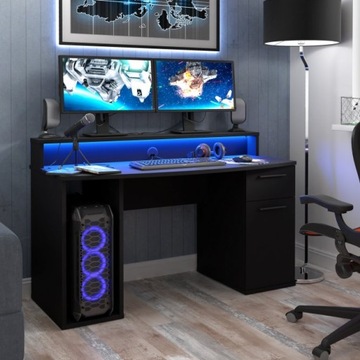 Biurko do gier AYO TZRB219B3 + LED, FORTE, szybko
