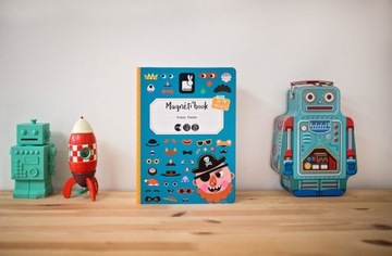 JANOD MAGNETIC PUZZLE Смешные мордашки Мальчик 3+ Магнитикнига